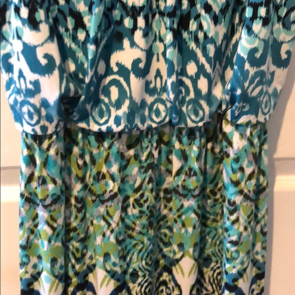 London Times - Fun Patterned Summer Maxi Dress - Picture 5 of 7
